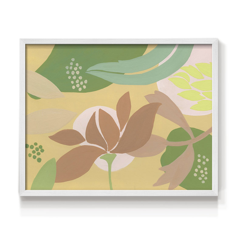 «Neutral Blooms I», reproduction encadrée, H 8 po x l 10 po, Blanc