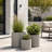 Kante 3 Piece 15.8", 12.9", and 9.8"H Cylindrical Weathered Finish Lightweight Concrete Modern Planters, Outdoor Indoor Decorative Plant Pots with Drainage Hole and Rubber Plug Set