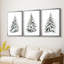 Christmas Holiday Art VI - Toile tendue avec châssis sur mesure - 3 pièces-918005211-918005218
