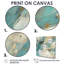 Turquoise Serendipity Abstract Painting II - Turquoise Modern Wall Art 4 Pieces-115621084-115621083