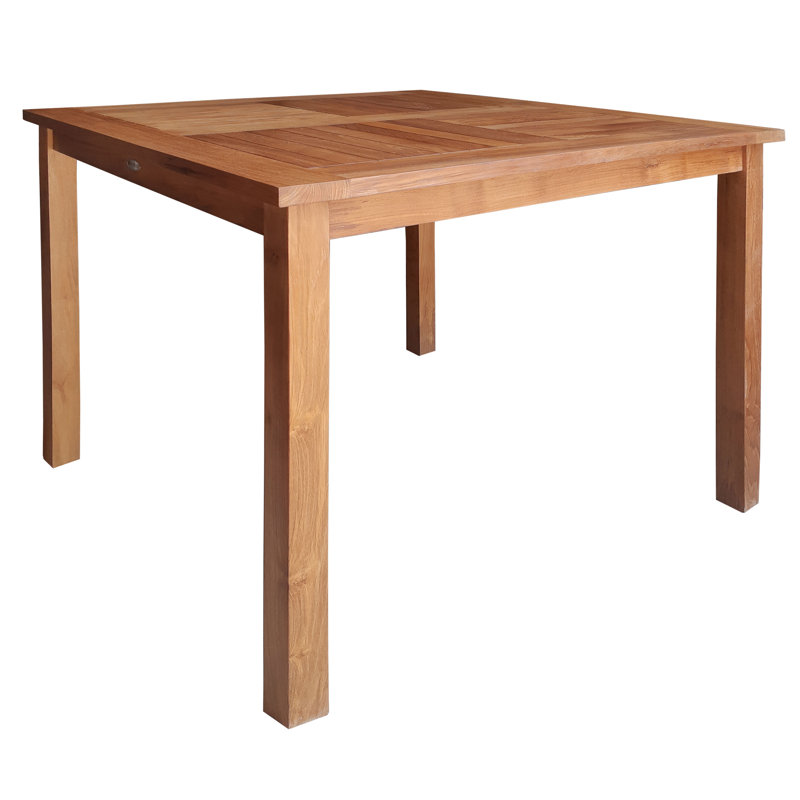 Fredson Outdoor Square Teak Bistro Table, 35" H x 35" W x 35" D