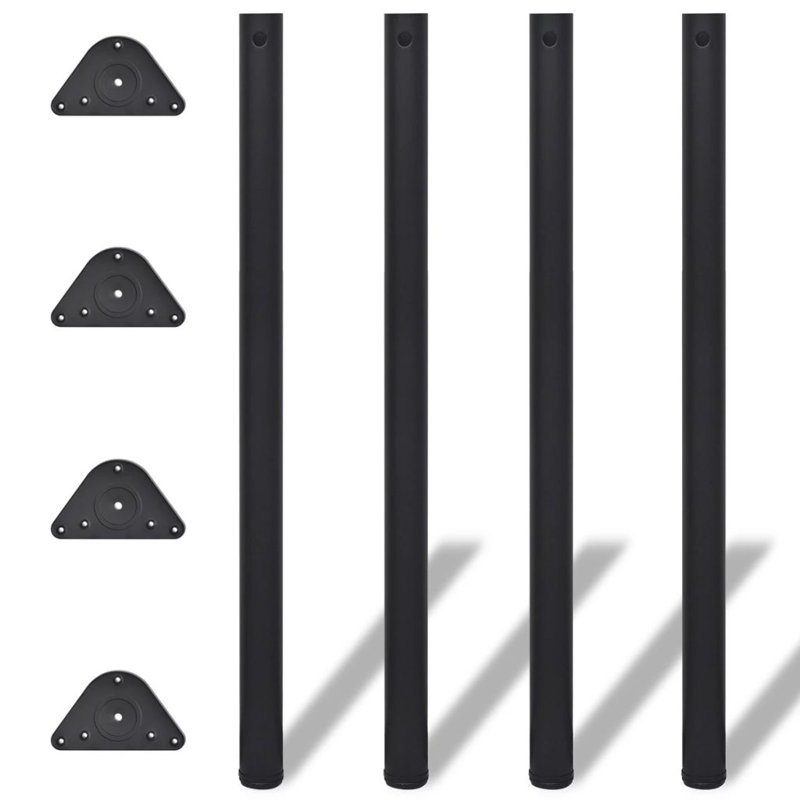 Table Leg, Black, 28.3in H x 2.4in W x 2.4in D