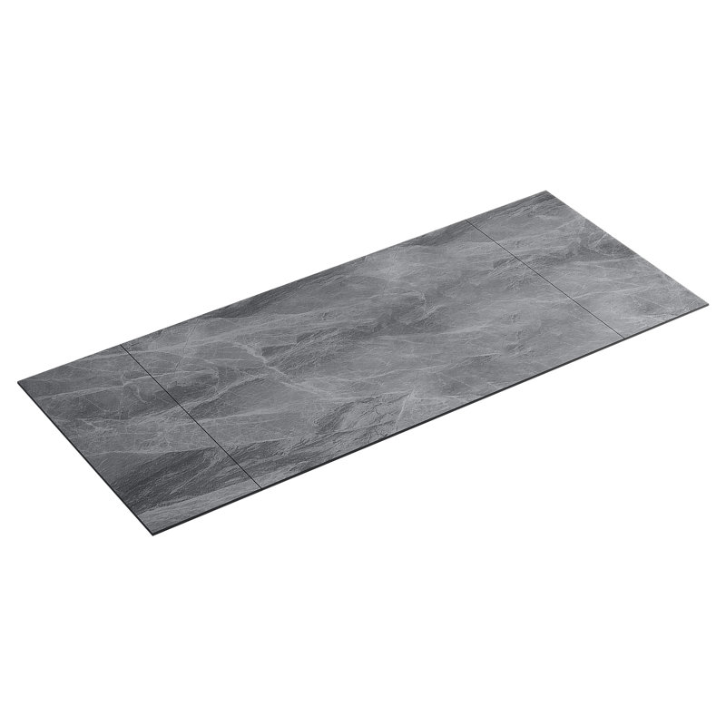 Ensemble de table de salle à manger 9 pièces Myrasol avec table de salle à manger extensible en fritté de 94,48 po avec 8 chaises en tissu