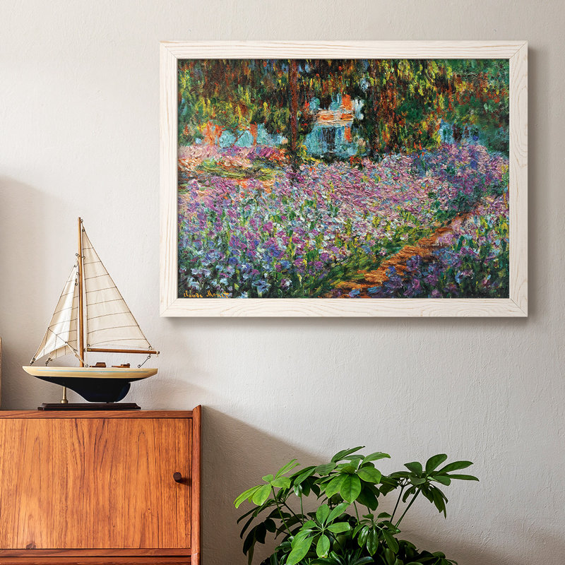Iris in Monet's Garden, 1900 03, reproduction d'art sur toile, Blanc, H 14 po x l 20 po x P 1,5 po