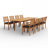 8 - Person Acacia Wood Patio Dining Set With Extendable Rectangular Table