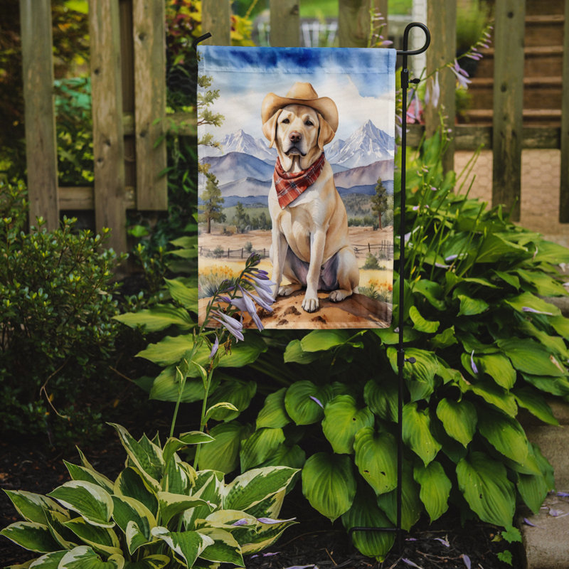 Drapeau Cowboy Welcome Garden, Labrador Retriever blond clair