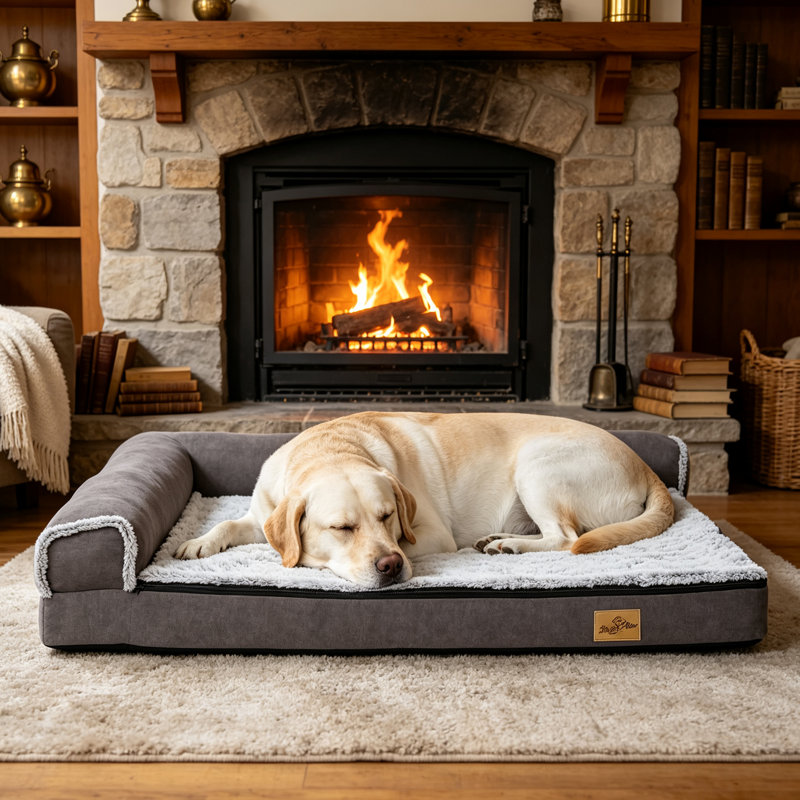 Ross Orthopedic Pet Bed, 25cm H x 120cm W x 90cm D