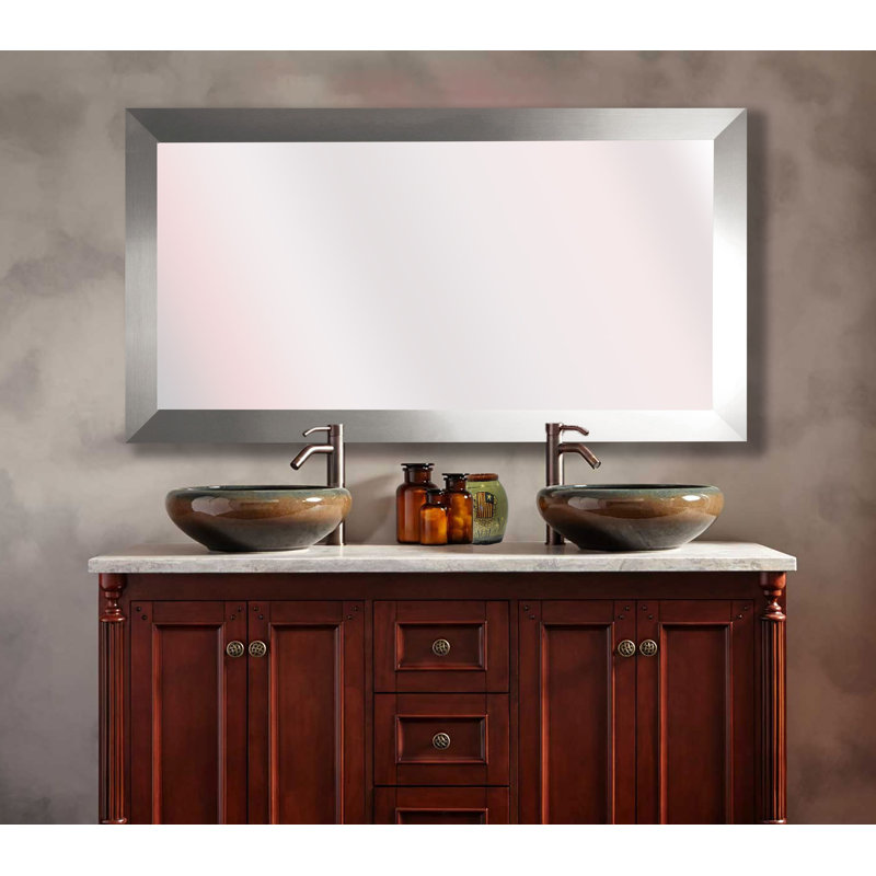 Irodion Engineered Wood Flat Mirror, 69.5" H x 31.5" W, Silver