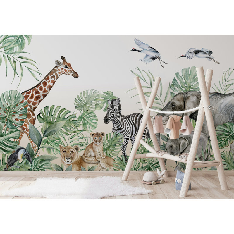 Papier peint amovible Wild Life Safari, L 105,96 po x l 187 po