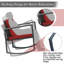 Chaise berçante d'extérieur en osier / rotin avec coussins-1787921821