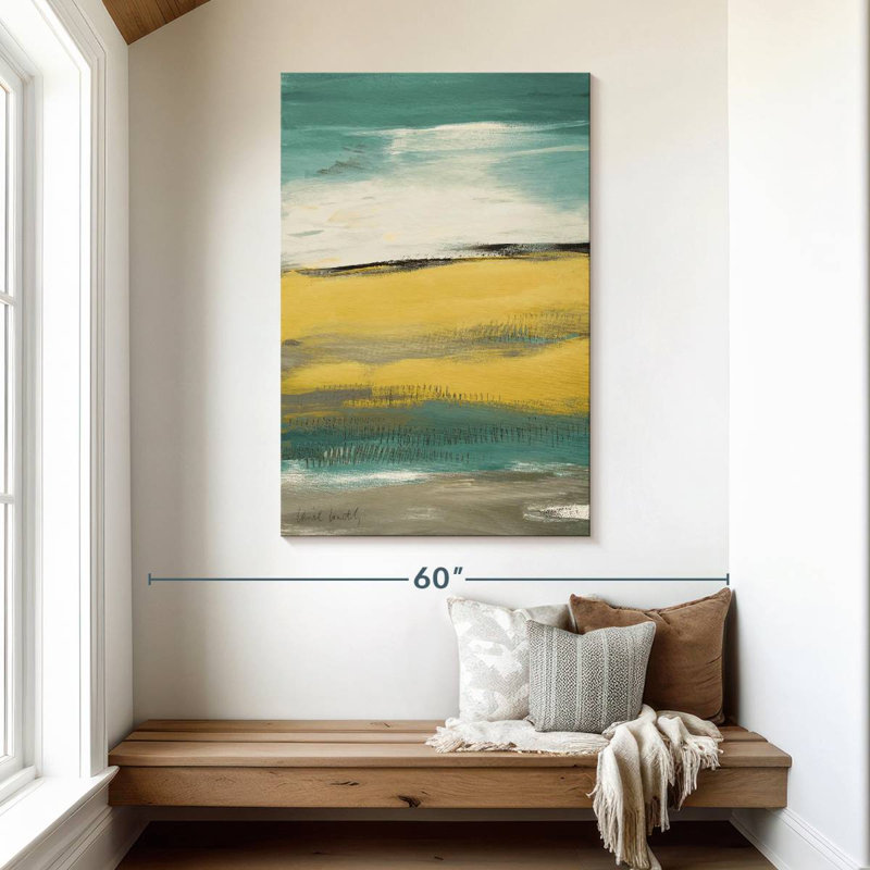 Avery Teal Flatlands, 48" H x 32" W