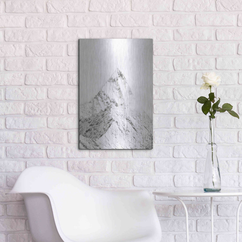 «Mountain Top White» par Design Fabrikken, art mural en métal, H 24 po x l 16 po