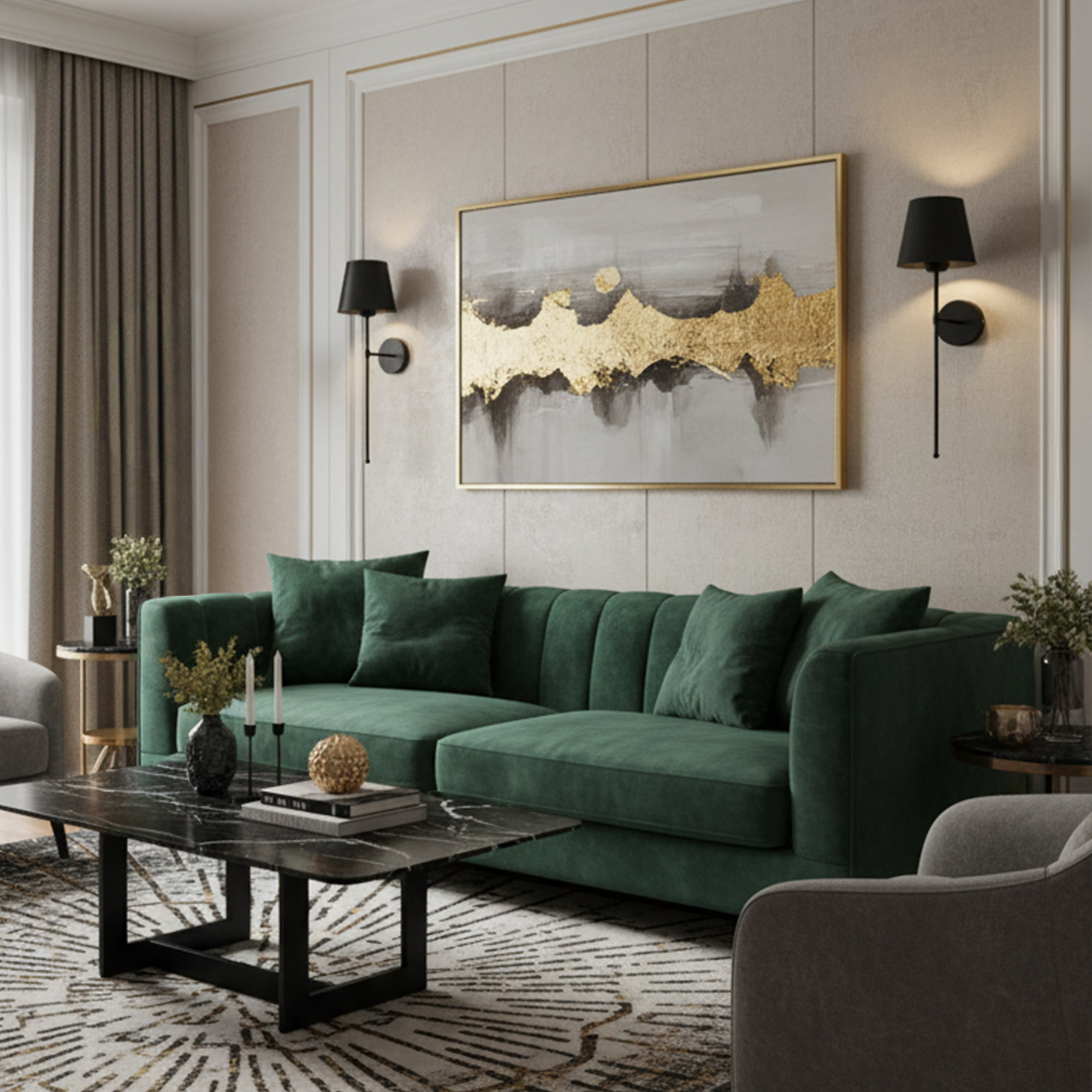 Everly Quinn Modern Walchiere Wall Sconce With Fabric Shade | Wayfair