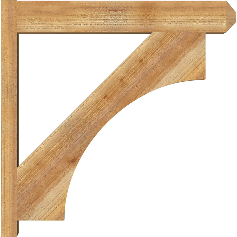 Persienne en bois rustique Westlake Craftsman, P 24 po x H 36 po, Cèdre rouge de l'Ouest de 6 po (sciage brut)