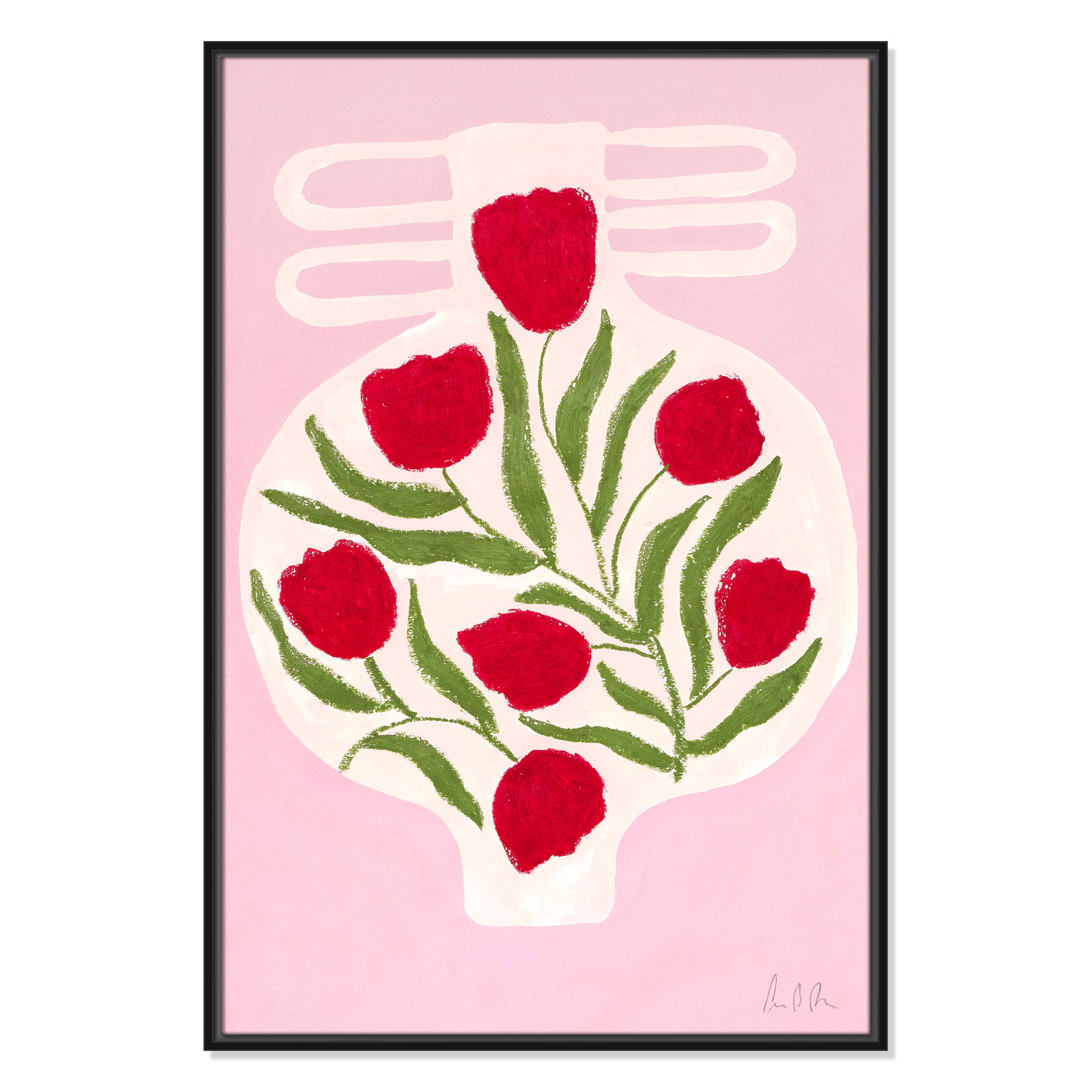 Vase No. 02 Print by Camilla Bergqvist, Black, 37.5" H x 25.5" W
