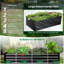 Jardinière surélevée en acier galvanisé de 1,83 m x 0,91 m x 0,61 m, bac à fleurs extérieur extra-profond en métal-2083249100