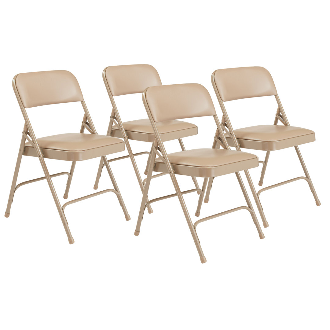 Humbert Vinyl Padded Banquet Folding Chair Folding Chair Set (Set of 4) Symple Stuff 