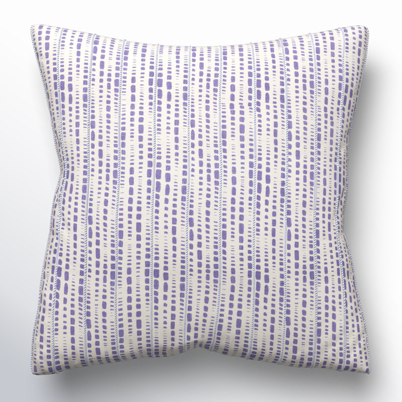 Coussin Fleurine, Ivoire / violet