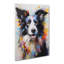 Border Collie Gestural - Wrapped Canvas-112288150