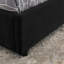 Grand lit plateforme tapissier hydraulique avec tête de lit intégrée, tissu chenille, noir-389779851-389779850