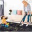 Tapis noir 8 x 10 pour salon, chambre à coucher, cuisine à poils courts, antidérapant, lavable et sans perte de poils