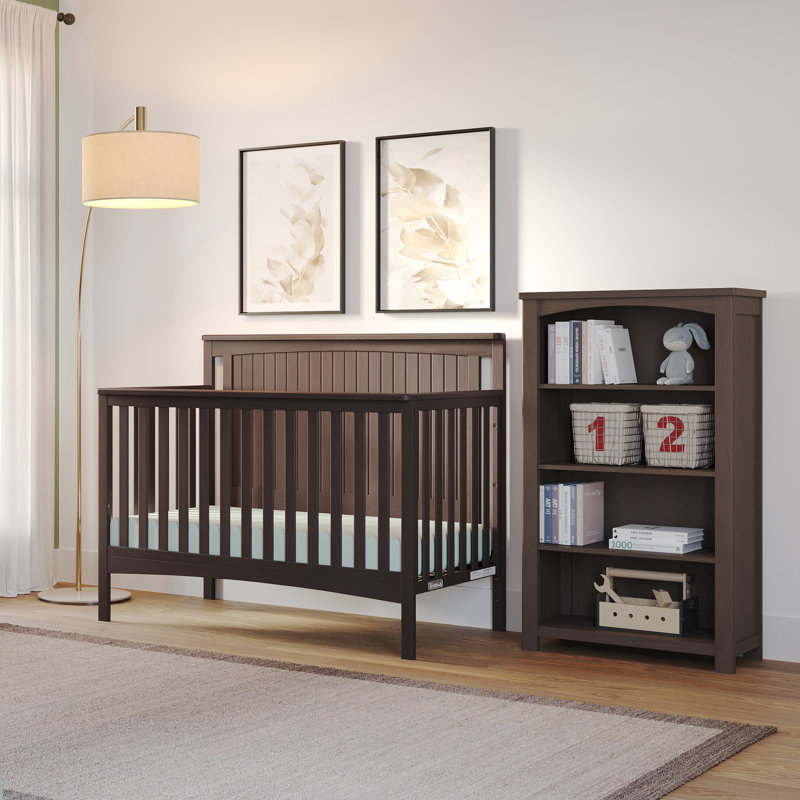 Child Craft 50" Harmony 4-Shelf Bookcase, Dapper Grey