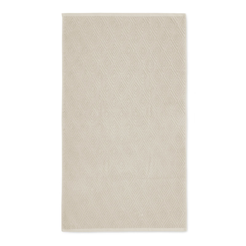 Diamond Geo Sculpted Cotton Towels, Beige