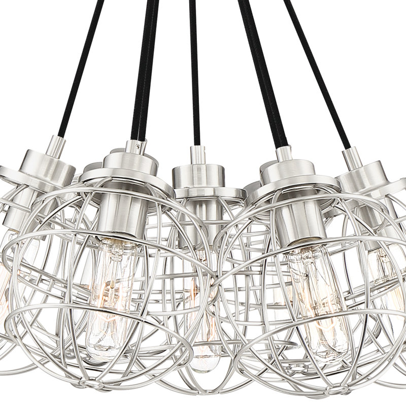 Luminaire suspendu sphère 7 lumières Cleland