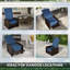 Chaises longues pivotantes inclinables, acier rotin Pe, patio moderne
