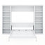 Lit escamotable double en bois avec bureau, lit mural moderne avec bibliothèque-1793662421