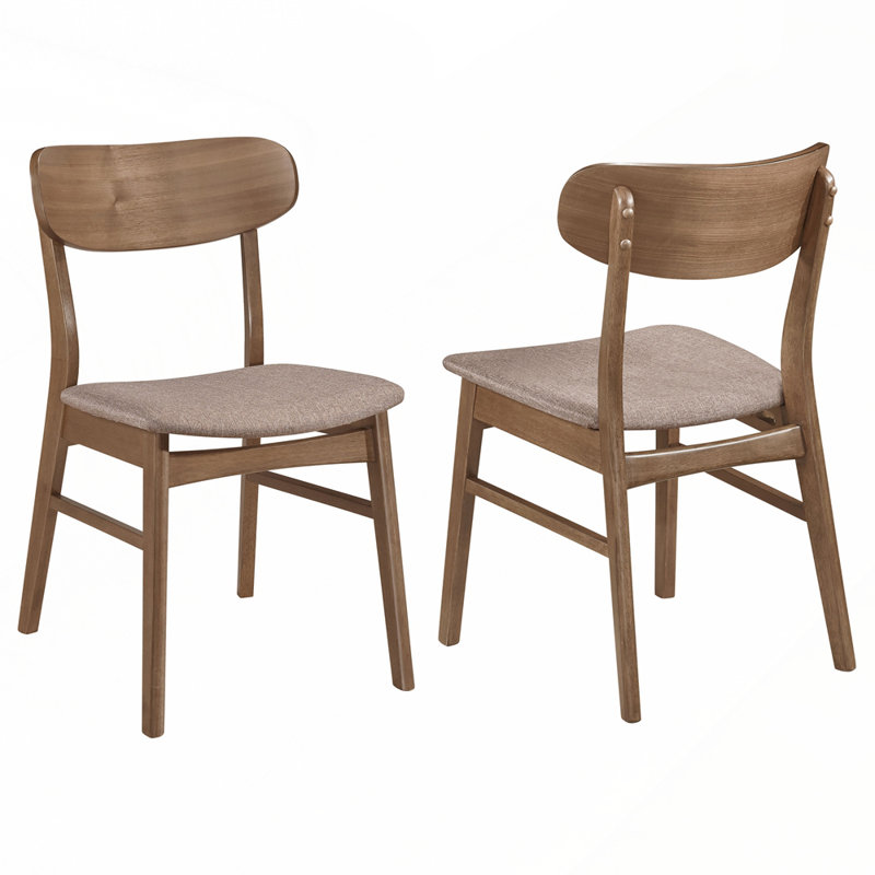 Ensemble de 2 chaises de salle à manger avec coussins rembourrés et dossier incurvé pour un repas élégant