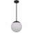 10 Inch Diameter Etched White Glass Material Globe Integrated Led Pendant Light