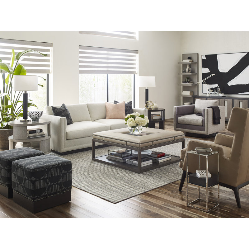 Mulligan By Michael Weiss Square Ottoman, Worthy Snow, Casa Blanca, Yes
