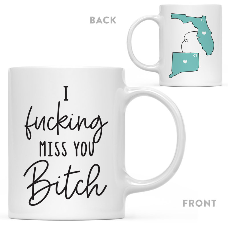 Ceramic Coffee Mug, Florida And Connecticut