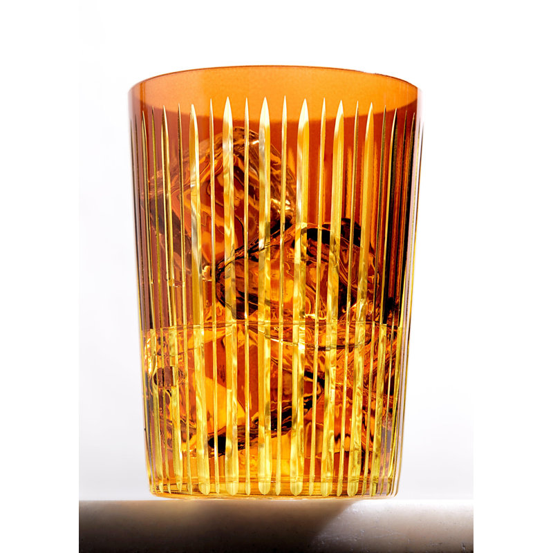 Prism Double Old Fashioned Glasses, 17 oz., Amber