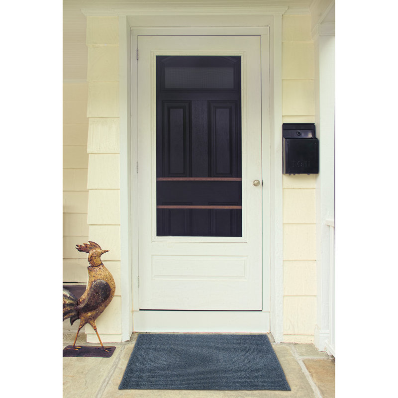 Tapis intérieur / extérieur bleu marine Hubertusz, Rectangle de 2 pi x 3 pi