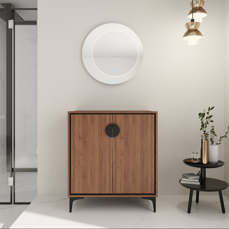 Meuble-lavabo simple 30 po - autoportant avec portes à fermeture en douceur