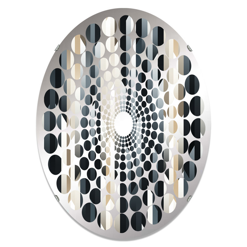 Miroir décoratif Nordic Contrast Ii - Radial Dot, L 20 po x H 30 po