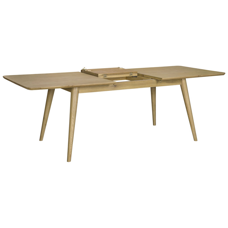 Zulema Oak Solid Wood Base Dining Table, 76" H x 230" W x 100" D