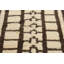 Wool Geometric Area Rug in Brown/Beige/White