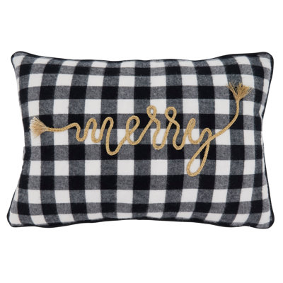 Merry Martinique Merry Design Rectangular 100% Cotton Pillow