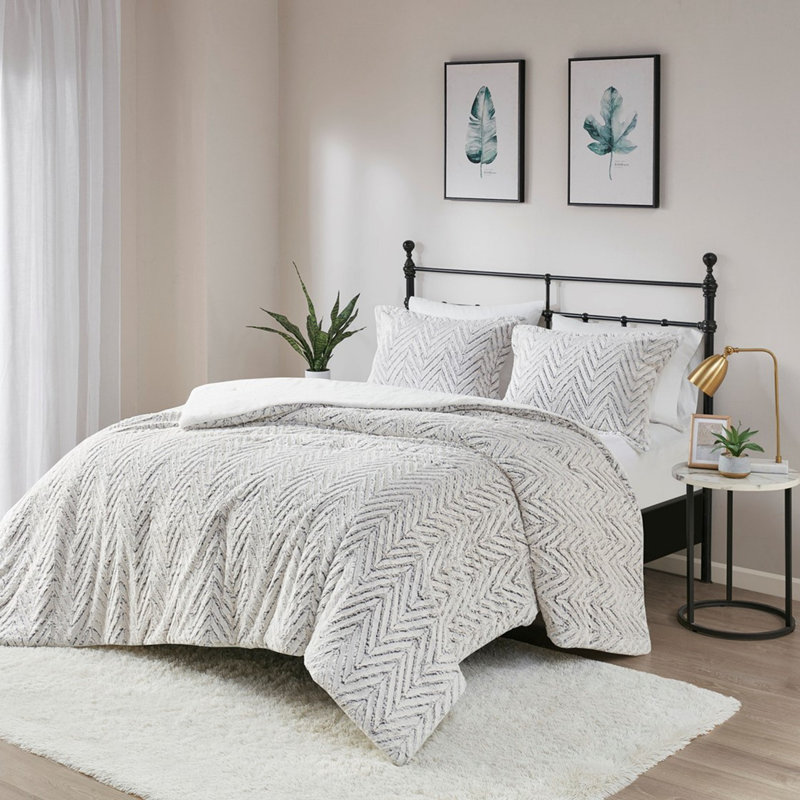 Ensemble d'édredon en duvet synthétique double / grand ultra moelleux