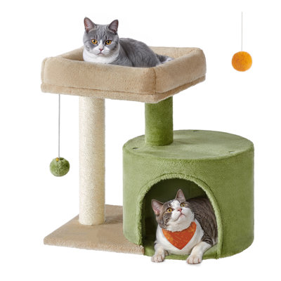 Tour pour chat avec condo et poteau à griffes pour petits espaces