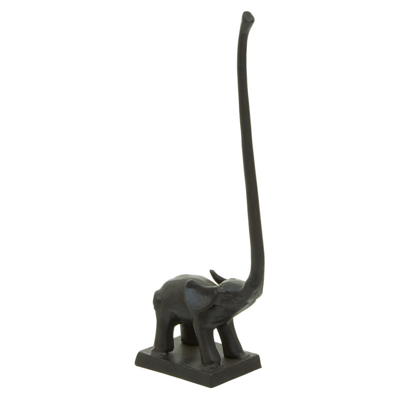 Elianne Free Standing Toilet Paper Holder, Black