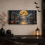 «Swamp Forest» avec citrouilles incandescentes et art d'Halloween orange sur toile-12737960