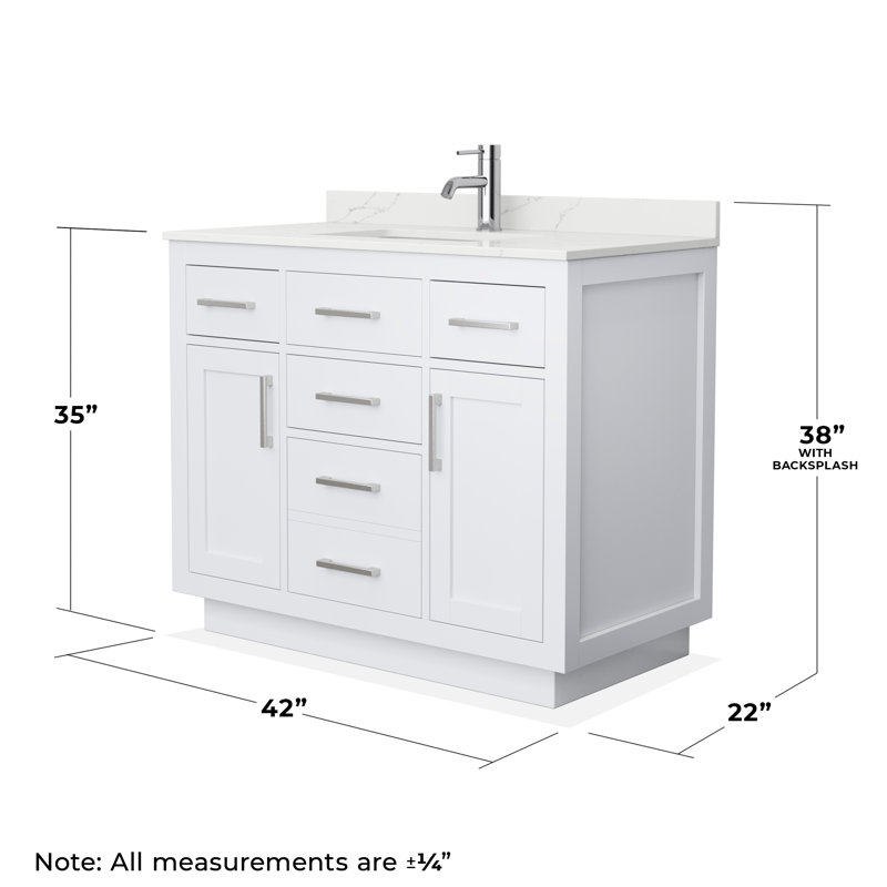 Beckett TK 42'' W Vanity, Brushed Nickel, Single