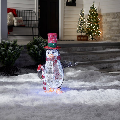 36 in. Penguin with LED Lights