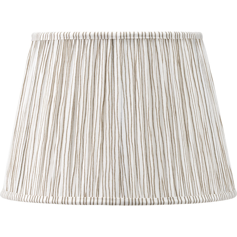 Pleated Cotton Lamp Shade, 22cm H x 30cm W x 30cm D, Natural