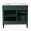 Meuble-lavabo 36 po avec armoire à pharmacie, armoire de rangement moderne avec 2 portes à fermeture douce et 4 tiroirs, meuble-lavabo simple