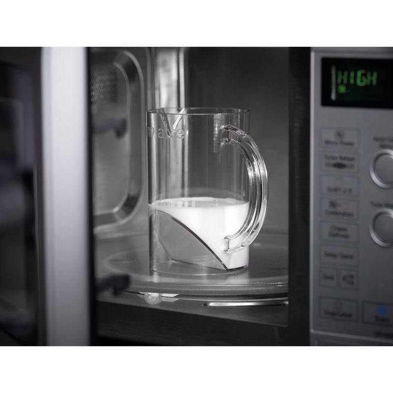 Clear BPA-Free Plastic Microwave Milk Frothing Jug with Handle